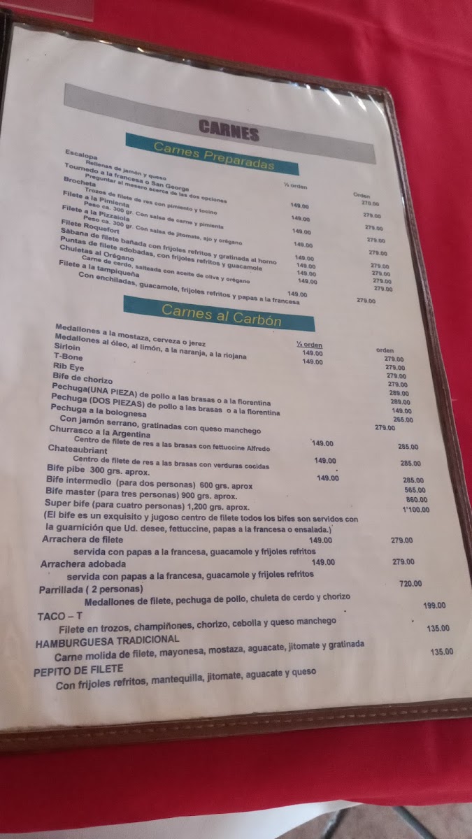 Trattoria Di Santa María Menu - Image 1