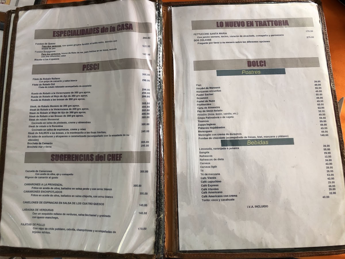 Trattoria Di Santa María Menu - Image 5